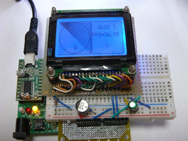 Arduino/Maple: GLCDライブラリをDMG12864I (ST7565)で動かす: マイコン風雲録